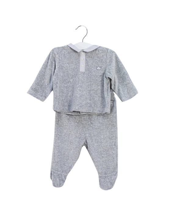 A Grey Pants Sets from Jacadi in size 3-6M for neutral. (Front View)