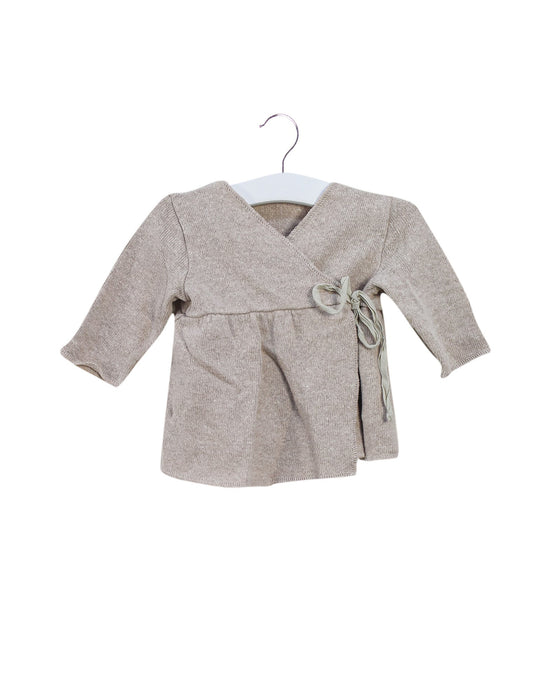 A Pink Long Sleeve Tops from Babe & Tess in size 0-3M for girl. (Front View)