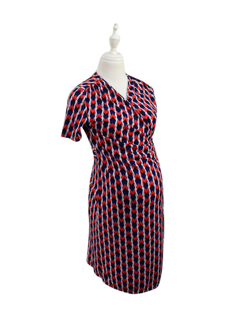 A Red Short Sleeve Dresses from Predict in size XS for maternity. (Front View)
