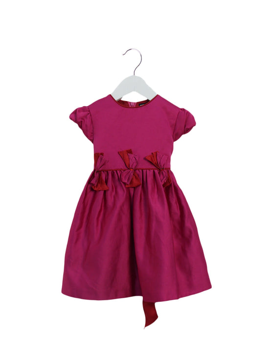 A Purple Short Sleeve Dresses from David Charles in size 2T for girl. (Front View)