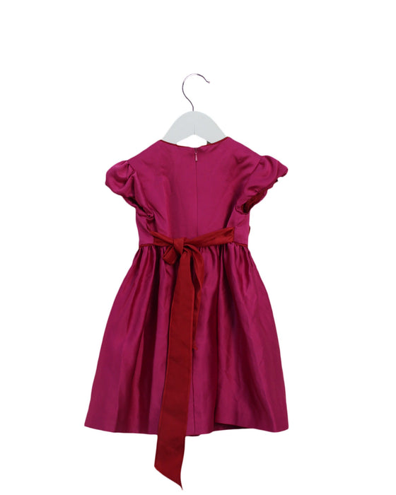 A Purple Short Sleeve Dresses from David Charles in size 2T for girl. (Back View)