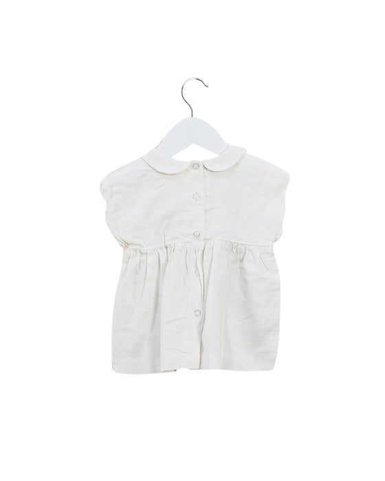 A Ivory Short Sleeve Tops from Chicco in size 6-12M for girl. (Back View)