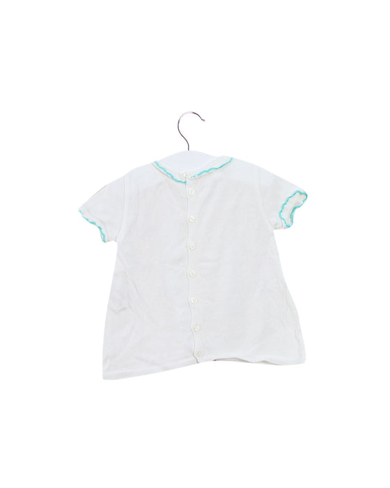A White Short Sleeve Tops from Chickeeduck in size 6-12M for girl. (Back View)