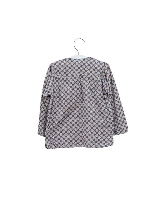 A Brown Long Sleeve Tops from Little Mercerie in size 3T for girl. (Back View)