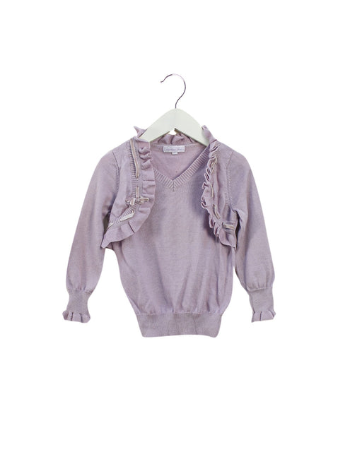 A Purple Knit Sweaters from Nicholas & Bears in size 3T for girl. (Front View)