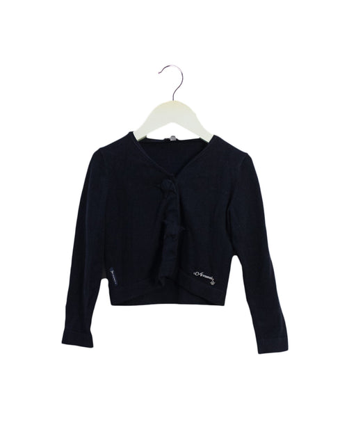 A Navy Cardigans from Armani in size 3T for girl. (Front View)