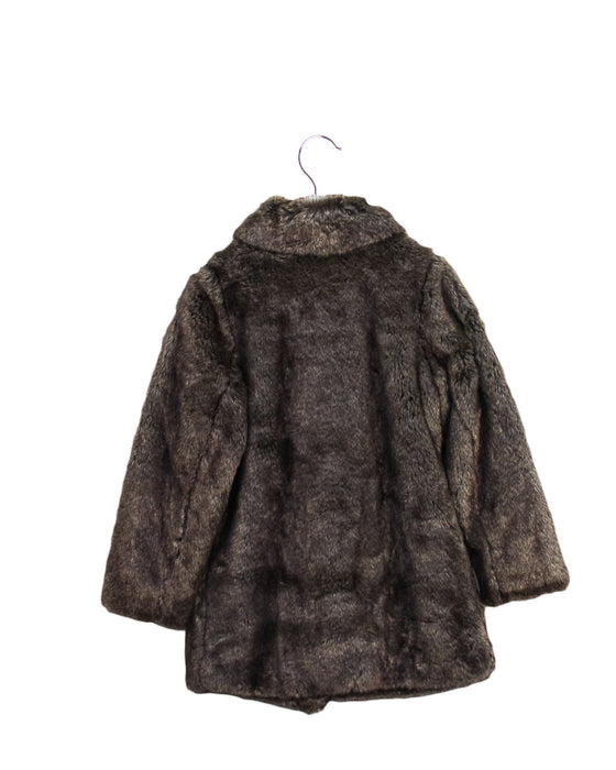 A Brown Coats from Lili Gaufrette in size 6T for girl. (Back View)