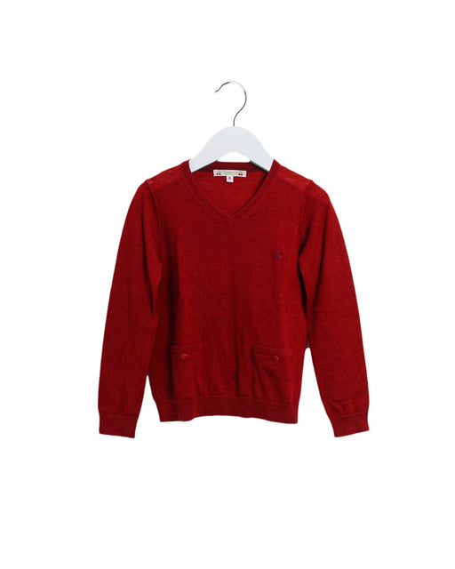 A Red Knit Sweaters from Bonpoint in size 6T for girl. (Front View)