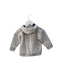 A Taupe Zippered Sweatshirts from Petit Bateau in size 12-18M for girl. (Back View)