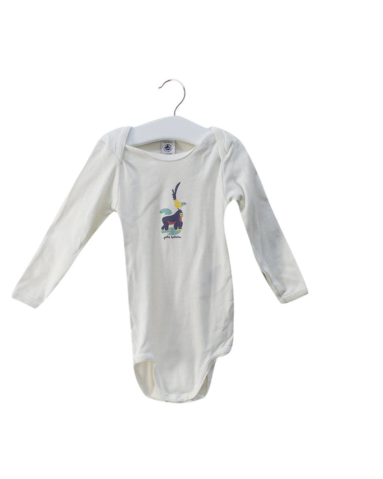 A White Long Sleeve Bodysuits from Petit Bateau in size 18-24M for girl. (Front View)