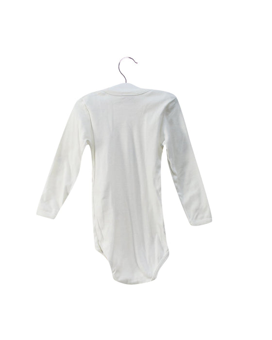 A White Long Sleeve Bodysuits from Petit Bateau in size 18-24M for girl. (Back View)