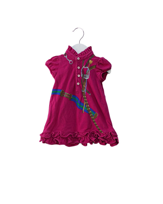 A Purple Short Sleeve Dresses from Ralph Lauren in size 6-12M for girl. (Front View)