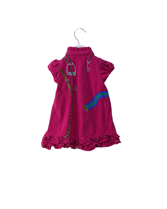 A Purple Short Sleeve Dresses from Ralph Lauren in size 6-12M for girl. (Back View)
