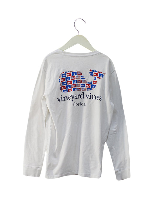 A White Long Sleeve Tops from Vineyard Vines in size 8Y for boy. (Back View)