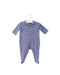 A Blue Onesies from Petit Bateau in size 0-3M for boy. (Front View)