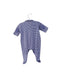 A Blue Onesies from Petit Bateau in size 0-3M for boy. (Back View)