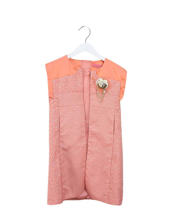 A Pink Outerwear Vests from Anotah Kids in size 7Y for girl. (Front View)