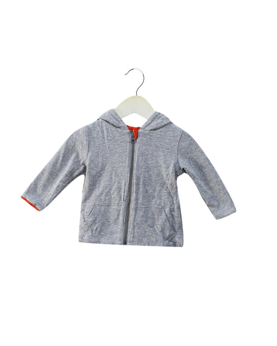 A Grey Zippered Sweatshirts from Seed in size 0-3M for boy. (Front View)