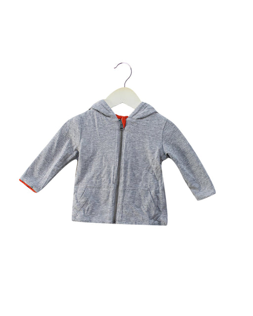 A Grey Zippered Sweatshirts from Seed in size 0-3M for boy. (Front View)