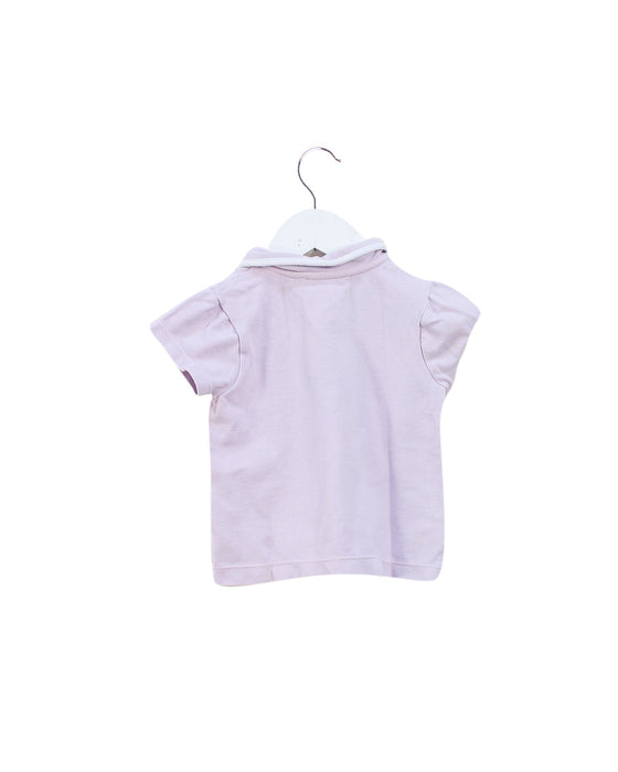 A Purple Short Sleeve Polos from Jacadi in size 12-18M for girl. (Back View)