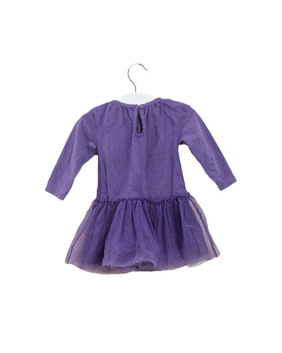 A Purple Long Sleeve Dresses from Monica + Andy in size 6-12M for girl. (Back View)