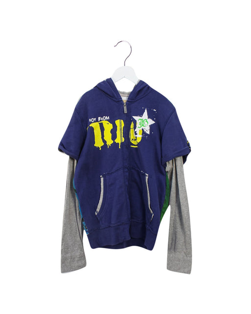 A Blue Lightweight Jackets from John Galliano in size 10Y for boy. (Front View)