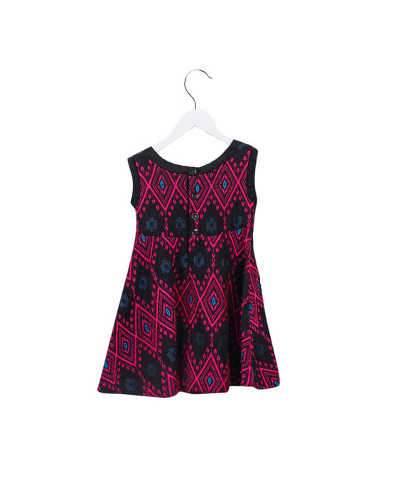 A Black Sleeveless Dresses from Velveteen in size 6T for girl. (Back View)