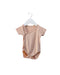A Pink Short Sleeve Bodysuits from Charlotte Mathieu in size 0-3M for girl. (Front View)