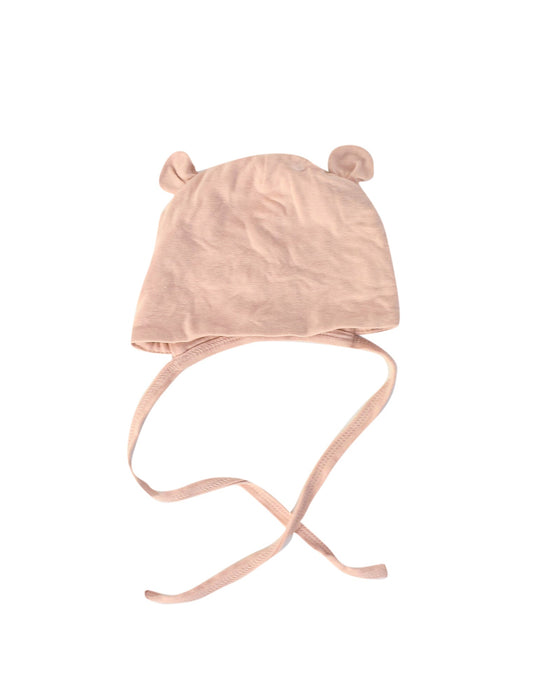 A Pink Beanies from Charlotte Mathieu in size 0-3M for girl. (Front View)