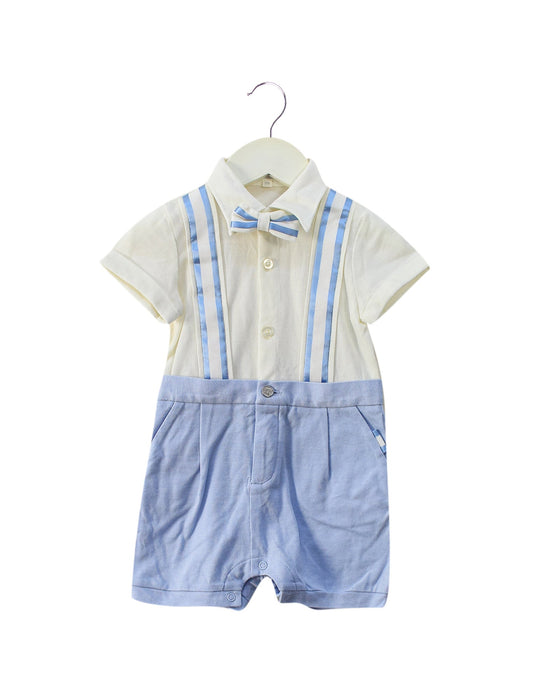 A Blue Short Sleeve Rompers from Nicholas & Bears in size 6-12M for boy. (Front View)