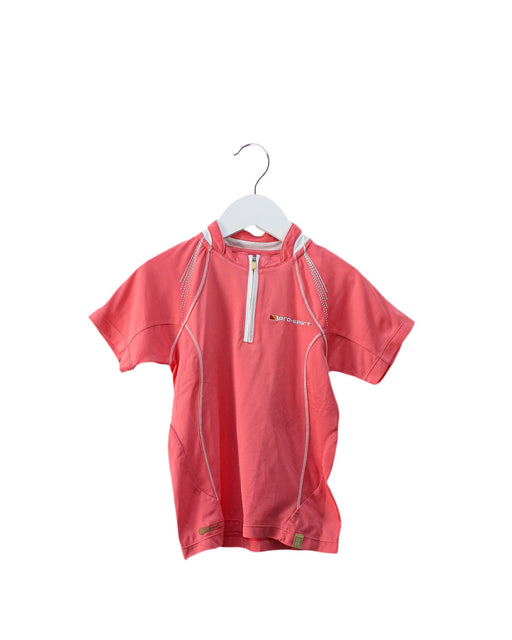 A Pink Active Tops from Chickeeduck in size 5T for girl. (Front View)