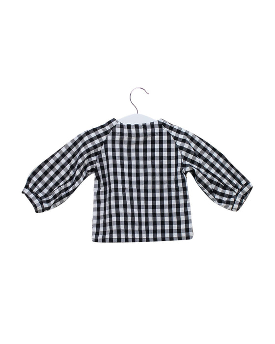 A Black Long Sleeve Tops from You&Milk in size 3-6M for girl. (Back View)