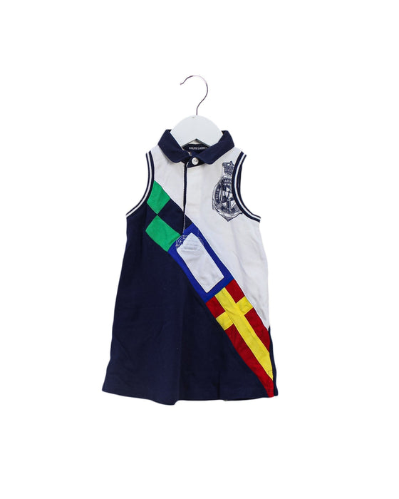 A Navy Sleeveless Dresses from Ralph Lauren in size 12-18M for girl. (Front View)