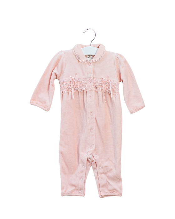 A Pink Long Sleeve Jumpsuits from Kingkow in size 0-3M for girl. (Front View)