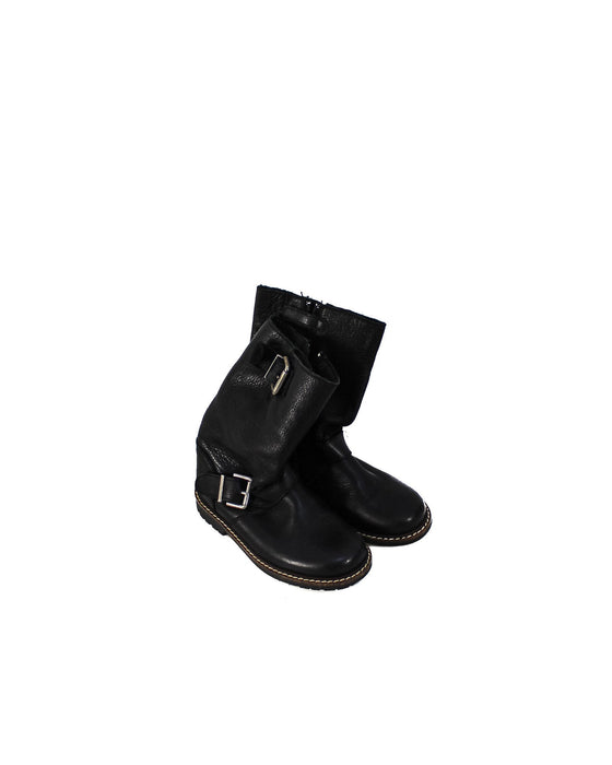 A Black Casual Boots from Bonpoint in size 5T for neutral. (Front View)