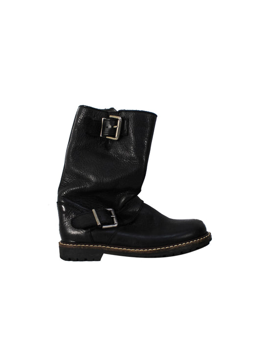 A Black Casual Boots from Bonpoint in size 5T for neutral. (Back View)