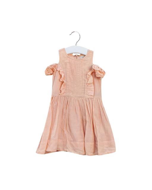 A Orange Short Sleeve Dresses from Nellystella in size 6-12M for girl. (Front View)