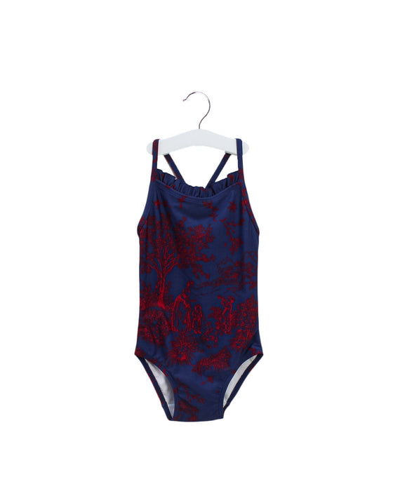 A Navy Swimsuits from Sabina Swims in size 2T for girl. (Front View)