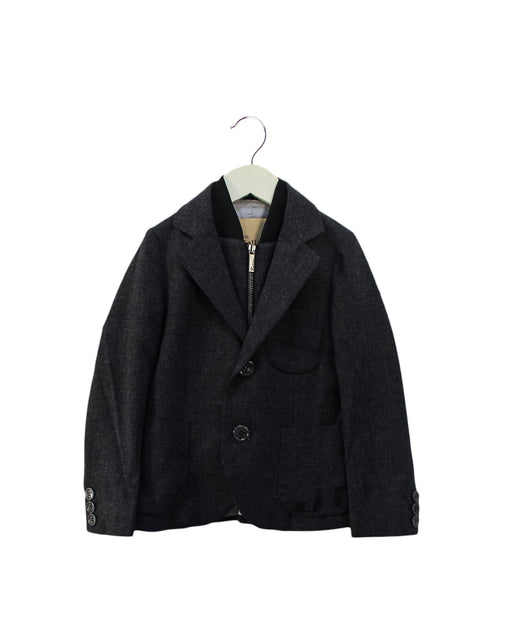 A Grey Blazers from John Galliano in size 6T for boy. (Front View)