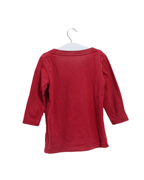 A Red Long Sleeve Tops from Mini Munster in size 2T for girl. (Back View)