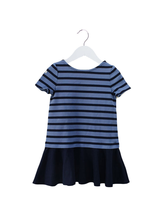 A Navy Short Sleeve Dresses from Polo Ralph Lauren in size 4T for girl. (Front View)