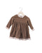 A Brown Long Sleeve Dresses from Neck & Neck in size 2T for girl. (Front View)