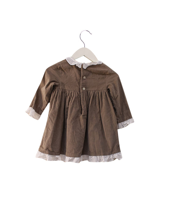 A Brown Long Sleeve Dresses from Neck & Neck in size 2T for girl. (Back View)