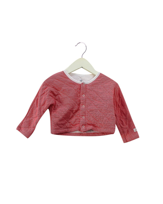 A White Cardigans from Petit Bateau in size 12-18M for neutral. (Front View)