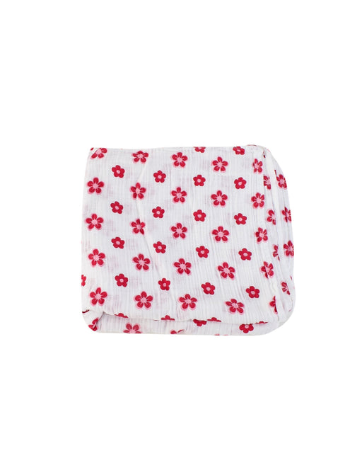 A Red Swaddles from Aden & Anais in size O/S for girl. (Front View)