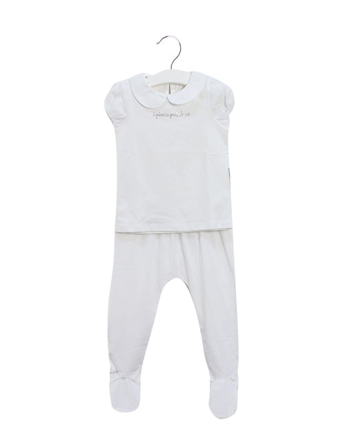 A White Pants Sets from I Pinco Pallino in size 12-18M for girl. (Front View)
