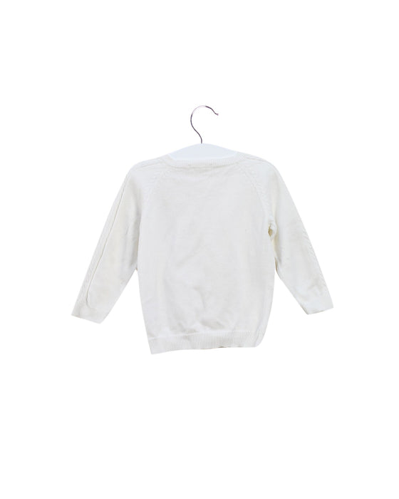 A White Cardigans from Purebaby in size 6-12M for girl. (Back View)