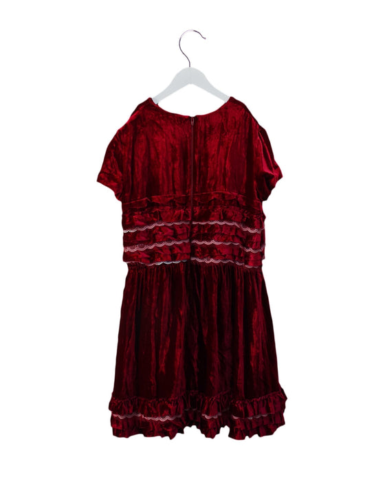 A Red Short Sleeve Dresses from I Pinco Pallino in size 10Y for girl. (Back View)