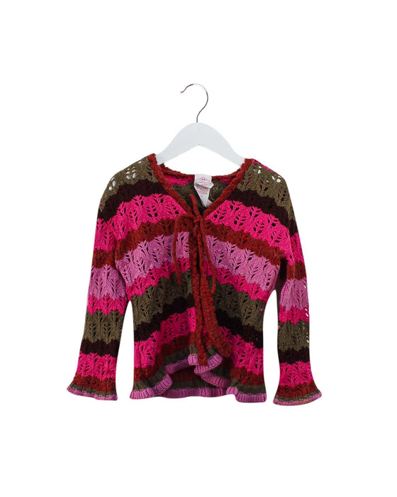 A Pink Cardigans from Oilily in size 5T for girl. (Front View)