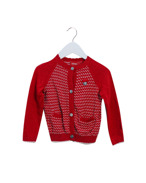 A Red Cardigans from Ferrari in size 2T for girl. (Front View)
